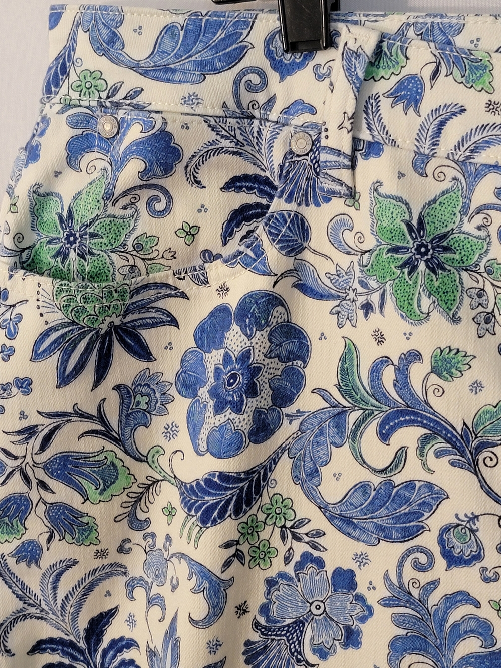 Talbots Paisley Print Slim Ankle Curvey Jean Size 18W - Picture 4 of 9